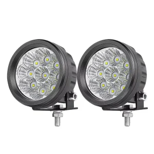 3.5 Inch Round Amber Yellow or White Light Color Flood Beam Pattern 12V Work Light for Offroad Truck
