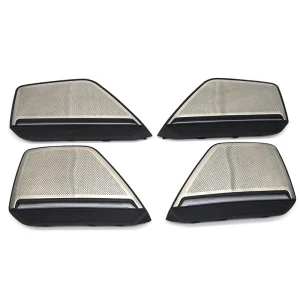 30 Colours LED Metal Speaker Decorative Cover for Audi A6 A7 C8 Car Door Horn Trim Panel Interior Ambient Lights