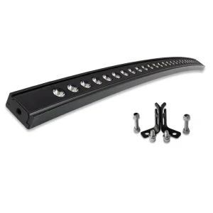 30 Inch CNC Aluminum Car LED Light Bar 72Watt Single Row Curved 12V Road Reverse Voltage Protection SUV Tractors TIR Optical