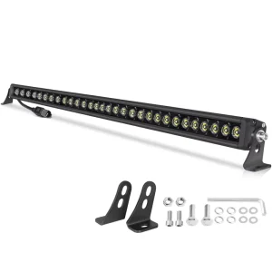 30 Inch Led Light Bar Single Row White 30 Inch Amber Led Light Bar Spot Led 30 Inch Light Bar for Sidex Side UTV Accessories