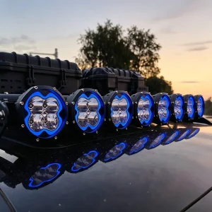 30000LM Round 5 Inch Offroad Spotlight Front Bumper A Pillar LED Light Bar Waterproof Shockproof Car Part