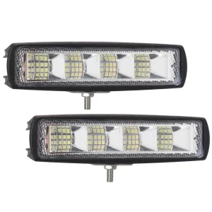 3030 Chips 24 SMD Bulb Beam LED Car Work Light High Brightness for Tractor Truck Off Road Driving Auxiliary Spotlight Lamp