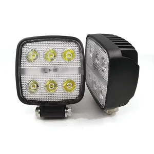 30W 4 Inch Dual Color 12V 24V Flood LED Work Light with Strobe Flashing IP67 Waterproof for SUV Truck Off Road Use