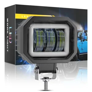 30W 7D Waterproof Square LED Angel Eyes Light Bar Spot Light for Motorcycle Offroad Car Boat CE RoHS Certified