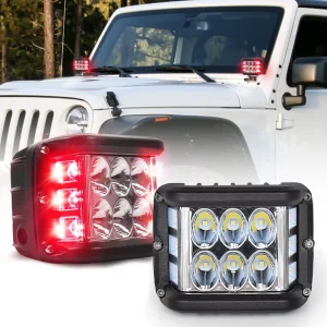 30W Auto Parts 4 Inch LED Work Light with Side Shooter Strobe Function for Offroad Jeep 4×4 Truck Car Light Accessories
