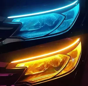 30cm 45cm 60cm Vehicle Drl Flexible Guide Tube Strip Led Car Daytime Running Lights Soft Turn Signal Flow Angel Eyes Car Styling