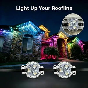 30mm Eaves Light Addressable Smart Christmas Outdoor Aluminum Track Pixel Light Permanent Outdoor LED Points Light for Holiday