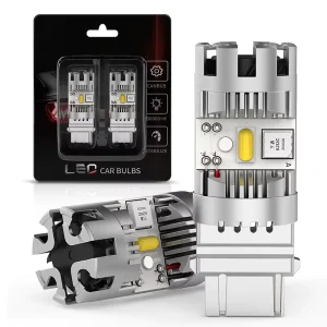 3157 3156 Car LED Decoding T20 Turn Signal Anti Flicker Reverse Light Bulb with Fan 30W 12V Brake Light