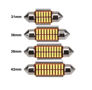 31mm 36mm 39mm 41mm CANBUS Festoon Dome Light 12 SMD 4014 LED Car Interior Dome Lamp DC12V License Plate Lamp