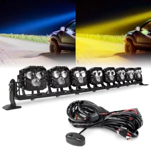 32 Inch 320W LED Driving Light Bar Dual Color Spot Off Road Work Light for Trucks Pickup SUV ATV UTV Tractor