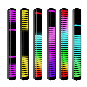 32LED Rechargeable RGB Voice Control LED Music Level Light Pickup Lamp Rhythm Lights