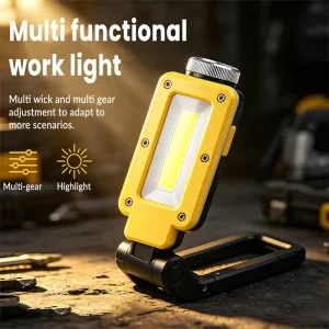 360° Adjustable 300M Range COB Work LED Light 1000 Lumens Rechargeable Magnet Work Lamp with Hook Car Repair Emergency