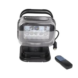 360 Degree LED Spotlight Search Light Rotating Remote Control Work Light with Magnetic Base for Jeep Trucks Universal Vehicles