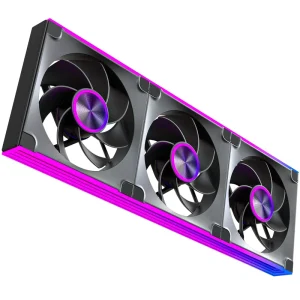 360mm Reverse ARGB Fan Kit PWM Control 120mm Intake Fans for High-End Panoramic Gaming Case