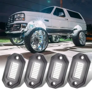 36LED 12V Pure White LED Car Chassis Rock Light SUV Offroad Underglow Ambient Light Autos Exterior Auto Lighting