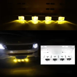 36w Led Grille Light Three Colors Aluminum Alloy Mini Driving Light Auxiliary Lighting Universal for Motorcycles Truck Car Etc