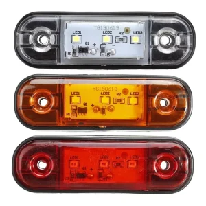 3LED Small Side Marker Clearance Lens Side Light Turn signal Lamp for Truck Trailer Lorry RV Car Pickup