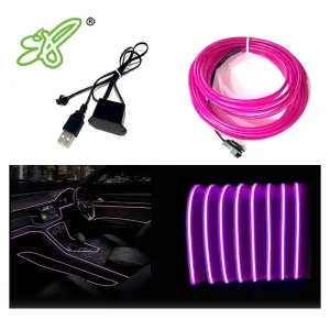 3M Auto DIY Flexible Ambient LED Decorative Lamp Car Interior Neon Strip USB Party Atmosphere Diode USB Charging