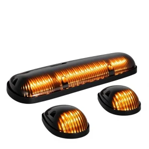 3PCS LED Cab Marker Lights Smoked Lens 30LED Roof Running Amber Clearance Waterproof 12V for Chevy Silverado