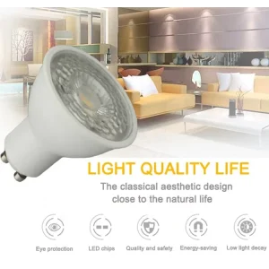 3W 5W 7W 220 240V ERP CE ROHS 38° Beam Angle Plastic GU10 LED Spot Bulbs for Living Room LED GU10