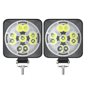 3inch 27W Auto Exterior Lighting LED Work Lamp Driving Lights Square White Amber Strobe Off Road LED Work Light Systems