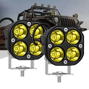 3inch 40W LED Work Lights Driving Spotlight Motorcycle Yellow/White Fog Lights for Car Pickup Truck 4×4 Tractor Off Road 12V 24V