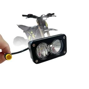 3inch White Baja Light E-Bike Motorcycle Headlight with 3 Pin Male Julet Connector Plug&play for Ridstar Q20 Baja Light