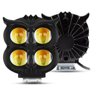 4 Eye Owl Three Color Lens LED Spotlight Modified External Motorcycle Lighting Systems