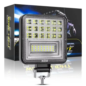 4 Inch 126W 6000K LED Off-Road Flood Light for Trucks Cars Boats Tractors 4x4s ATVs 9-80V