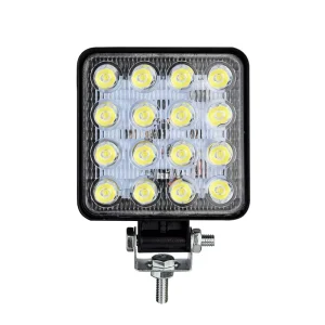 4 Inch 16LED 48W Square LED Working Lamp Auto Moto Auxiliary Modified Engineering Automobile Truck 4X4 4WD Off Road Spotlight