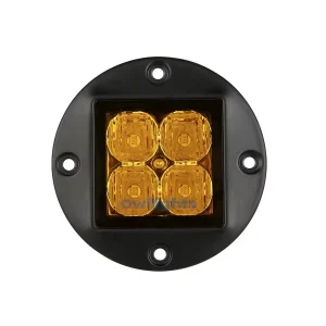 4 Inch 20W Flush Mount Projector LED Pod Search Fog Lights Stainless Steel Bracket 3600 Lumens for Trucks Jeeps ATV Off-Road