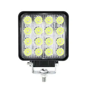 4 Inch 48W 12-80V LED Square Work Light Spot Flood Driving Lamp for Cars 4WD Offroads Auto Exterior Lighting