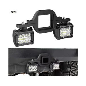 4 Inch 60W LED Pods Set 2 Piece with 2 Inch Trailer Hitch Mounting Bracket Spare Reverse Light Rear Light Strip