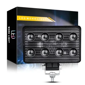 4 Inch 8 Bead 24W Automotive LED Work Light Motorcycle Spotlight Engineering Machinery Light Modified Lighting