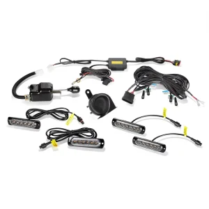 4 Inch Amber Sequantial LED Bar Car LED Turn Signal Kit with Horn for 20 25 Polaris Ranger XP 1000 900 570 General 1000