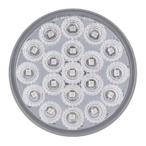 4 Inch Dual Color Clear Lens Truck Tail Light 19 LEDs DOT Certified Car Replacement LED Stop Lamp IP67 Waterproof Universal