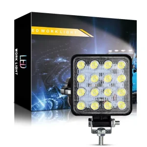 4 Inch LED Fog Light 6000K 12V/24V/48W Square Car LED Work Light for Driving Off Road Lights for Trucks Boats