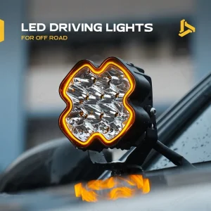 4 Inch LED Pod Driving Light Amber DRL for Jeep Wrangler Bronco Tacoma Hilux Ranger Off Road 4X4 Spotlight