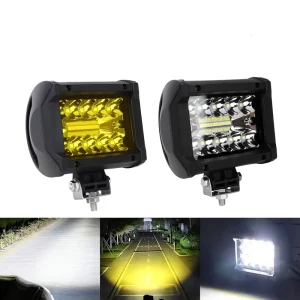 4 Inch LED Pod Light Bars 60W Off Road Driving Fog Lights Waterproof Spot Flood Combo Beam LED Cubes Lights