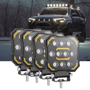 4 Inch LED Work Light Square 12-48V for SUV Motorcycle Truck Car Offroad Forklift Car Light Accessories