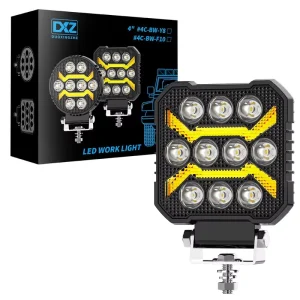 4” Inch Led Work Light Car Truck Offroad Driving Square Light 4×4 12v-24V Auto Led DRL Spotlights Auxiliary Light