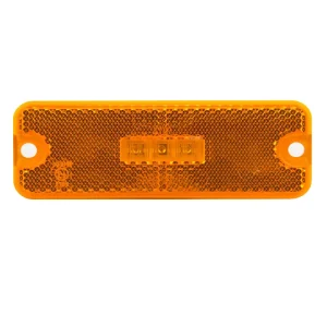 4 Inch Rectangle Side Marker Light 10-30V Amber 3 Piranha LEDs Clearance Reflector Light for Truck Trailer Car RV