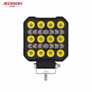 4 Inch Square 12 Lens Dual Color Waterproof LED Work Driving Light for 4×4 SUV ATV Tractor Boat Trailer Motorcycle