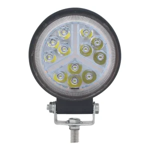 4 Inch Work Light 12LED Square Round Motorcycle Spotlights 10-80V for Trucks Car Tractor Offroad SUV