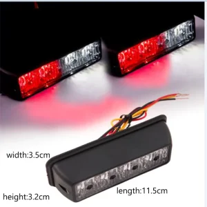 4-LED Blinking Dual Red-Blue Turn Signal 12-24V Yellow-White Truck Car Brake Lights