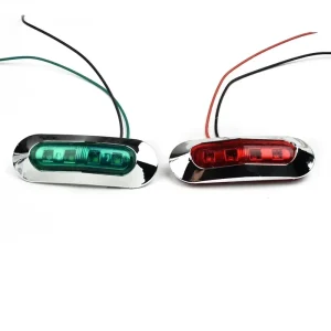 4 LED Side Marker Light Lamp Clearance Car Truck Trailer Chrome 12V 24V Universal Led Marker Lights Auto Accessories