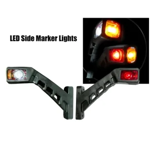 4 LED Side Marker Lights Outline Lamp with 3 Face Signal Parking Indicator Light for Trailer Car SUV Van