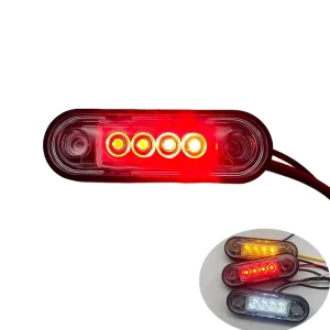 4 LED Waterproof Side Marker Light 12V 24V High Brightness LED Clearance Warning Lamp for Truck Trailer Lorry
