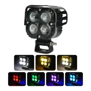4 Lens 21W Multi colors High Brightness Motorcycle Spot Light Off road LED Fog Lights for SUVs ATVs UTVs Trucks