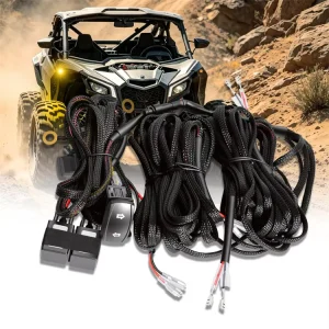 4 Outputs 60W Power Capacity UTV Turn Signal Wiring Harness LED Blinker Kit for ATV UTV Polaris Ranger Turbo Can Am